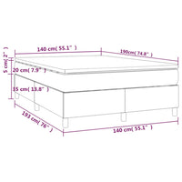 Thumbnail for Boxspringbett mit Matratze Dunkelgrau 140x190 cm Stoff