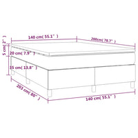Thumbnail for Boxspringbett mit Matratze Braun 140x200 cm Kunstleder