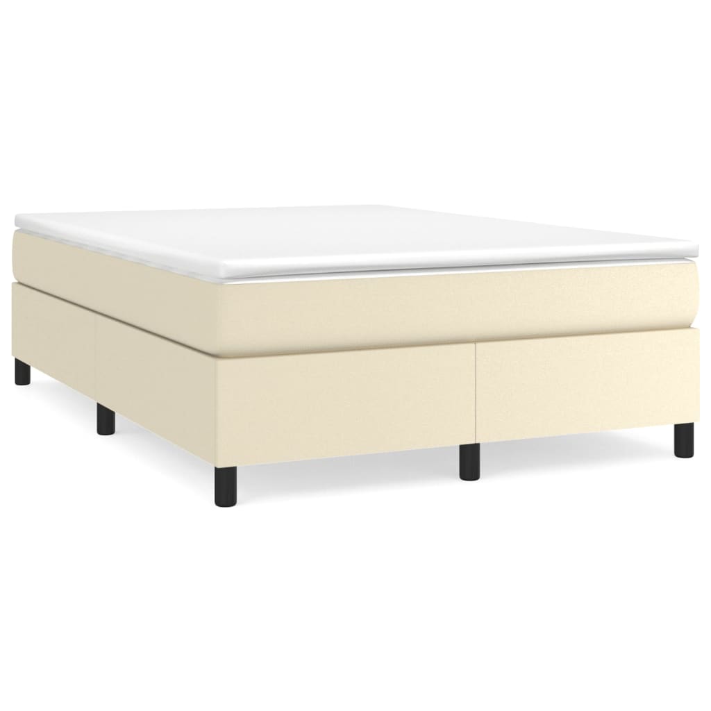 Boxspringbett mit Matratze Creme 180x200 cm Kunstleder