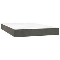 Thumbnail for Boxspringbett mit Matratze Dunkelgrau 120x200 cm Samt