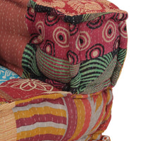 Thumbnail for Modularer Pouf mit Kissen Patchwork Stoff