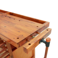 Thumbnail for Werkbank mit Schubladen Schraubstöcken 162x62x83 cm Akazienholz