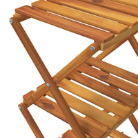 Thumbnail for Klappregal 3 Böden Braun 43x31x63 cm Massivholz Akazie