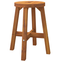 Thumbnail for Hocker Braun 38x38x45 cm Rund Massivholz Akazie