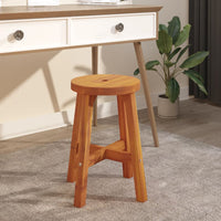 Thumbnail for Hocker Braun 38x38x45 cm Rund Massivholz Akazie