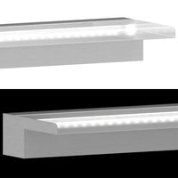 Thumbnail for Pool-Wasserfall mit LEDs Edelstahl 110 cm