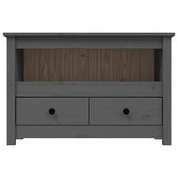 Thumbnail for TV-Schrank Grau 79x35x52 cm Massivholz Kiefer