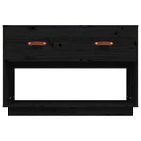 Thumbnail for TV-Schrank Schwarz 90x40x60 cm Massivholz Kiefer