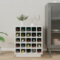 Thumbnail for Weinregal Weiß 55,5x34x61 cm Massivholz Kiefer