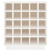 Thumbnail for Weinregal Weiß 55,5x34x61 cm Massivholz Kiefer