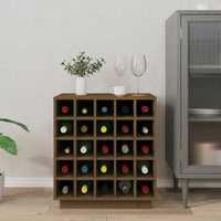 Thumbnail for Weinregal Honigbraun 55,5x34x61 cm Massivholz Kiefer