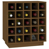 Thumbnail for Weinregal Honigbraun 55,5x34x61 cm Massivholz Kiefer