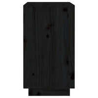 Thumbnail for Weinregal Schwarz 55,5x34x61 cm Massivholz Kiefer