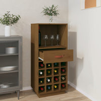 Thumbnail for Weinregal Honigbraun 45x34x100 cm Massivholz Kiefer