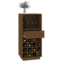 Thumbnail for Weinregal Honigbraun 45x34x100 cm Massivholz Kiefer