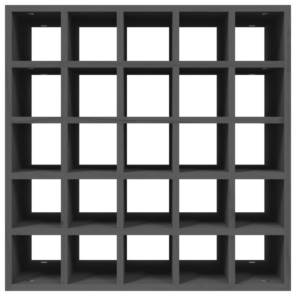 Weinregal Grau 56x25x56 cm Massivholz Kiefer