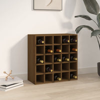 Thumbnail for Weinregal Honigbraun 56x25x56 cm Massivholz Kiefer