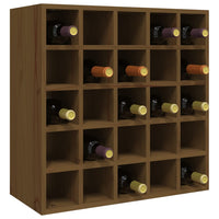 Thumbnail for Weinregal Honigbraun 56x25x56 cm Massivholz Kiefer