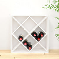 Thumbnail for Weinregal Weiß 62x25x62 cm Massivholz Kiefer