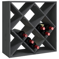 Thumbnail for Weinregal Grau 62x25x62 cm Massivholz Kiefer