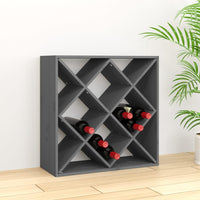 Thumbnail for Weinregal Grau 62x25x62 cm Massivholz Kiefer