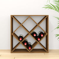 Thumbnail for Weinregal Honigbraun 62x25x62 cm Massivholz Kiefer