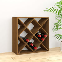 Thumbnail for Weinregal Honigbraun 62x25x62 cm Massivholz Kiefer