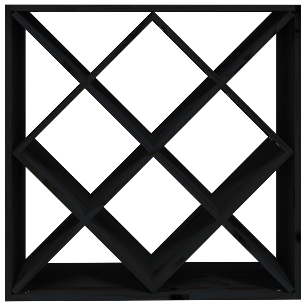 Weinregal Schwarz 62x25x62 cm Massivholz Kiefer