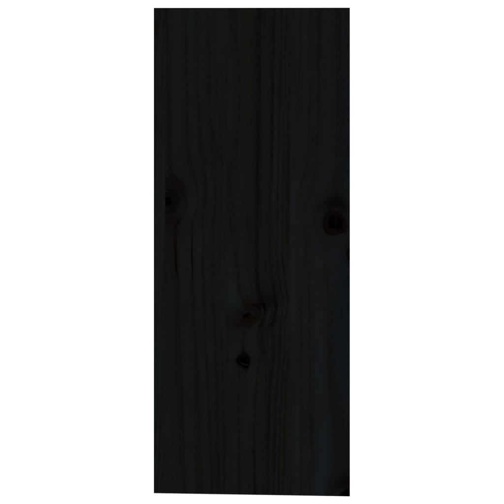 Weinregal Schwarz 62x25x62 cm Massivholz Kiefer