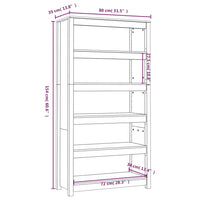 Thumbnail for Bücherregal Grau 80x35x154 cm Massivholz Kiefer