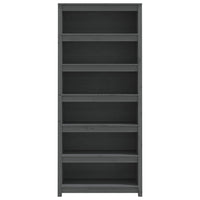 Thumbnail for Bücherregal Grau 80x35x183 cm Massivholz Kiefer