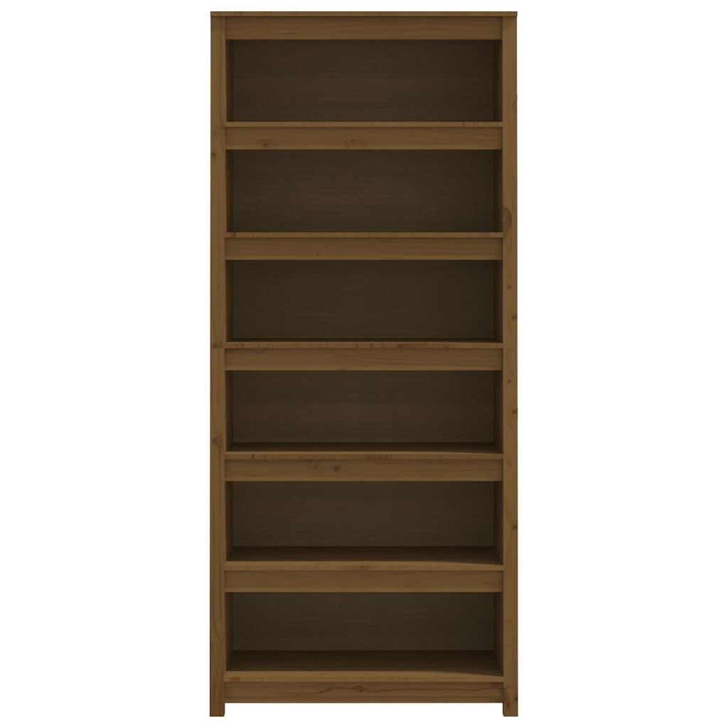 Bücherregal Honigbraun 80x35x183 cm Massivholz Kiefer