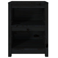 Thumbnail for Bücherregal Schwarz 50x35x68 cm Massivholz Kiefer