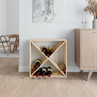 Thumbnail for Weinregal 62x25x62 cm Massivholz Kiefer