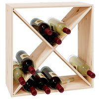 Thumbnail for Weinregal 62x25x62 cm Massivholz Kiefer