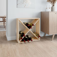 Thumbnail for Weinregal 62x25x62 cm Massivholz Kiefer