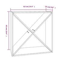 Thumbnail for Weinregal Weiß 62x25x62 cm Massivholz Kiefer