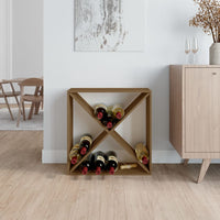 Thumbnail for Weinregal Honigbraun 62x25x62 cm Massivholz Kiefer