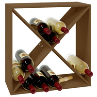 Thumbnail for Weinregal Honigbraun 62x25x62 cm Massivholz Kiefer