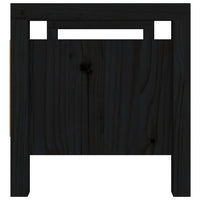 Thumbnail for Flurbank Schwarz 80x40x43 cm Massivholz Kiefer