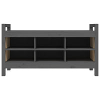Thumbnail for Flurbank Grau 110x40x60 cm Massivholz Kiefer
