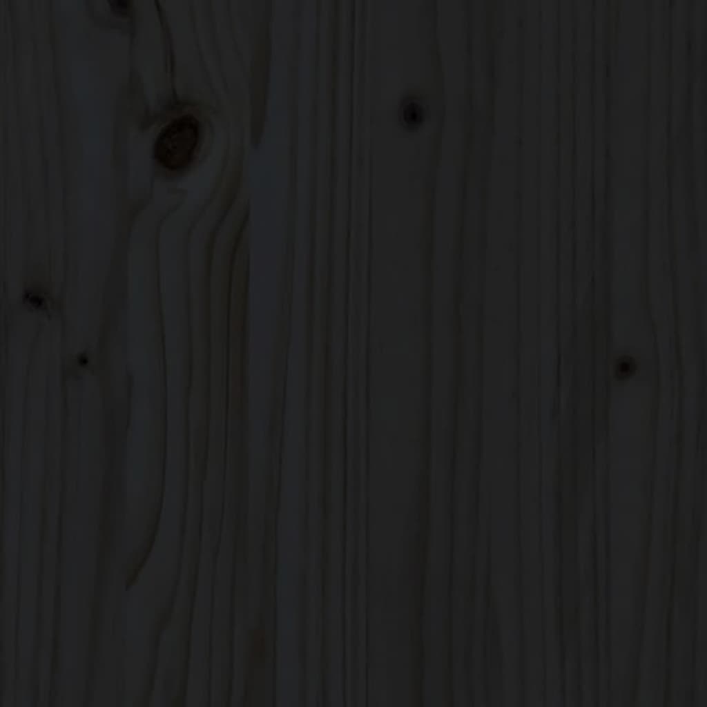 Flurbank Schwarz 110x40x60 cm Massivholz Kiefer