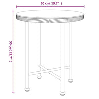 Thumbnail for Esstisch Schwarz Ø50 cm Hartglas und Stahl