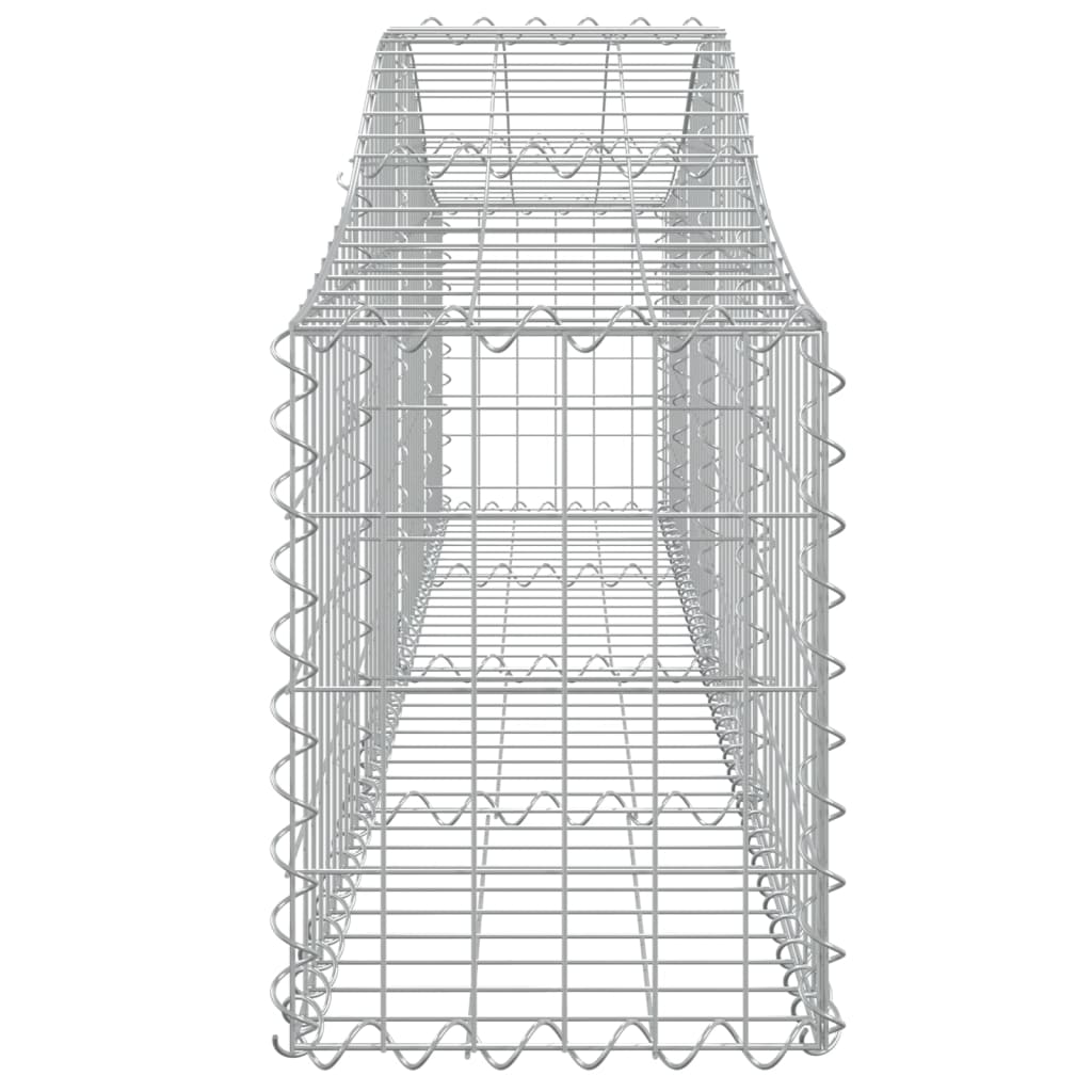 Gabionen mit Hochbogen 30 Stk. 200x30x40/60 cm Verzinktes Eisen