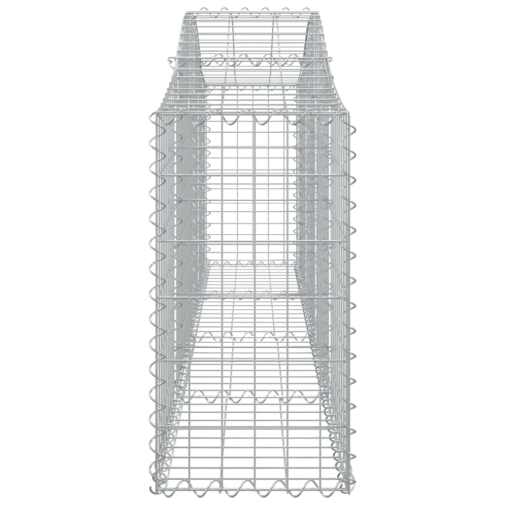 Gabionen mit Hochbogen 40 Stk. 200x30x60/80 cm Verzinktes Eisen