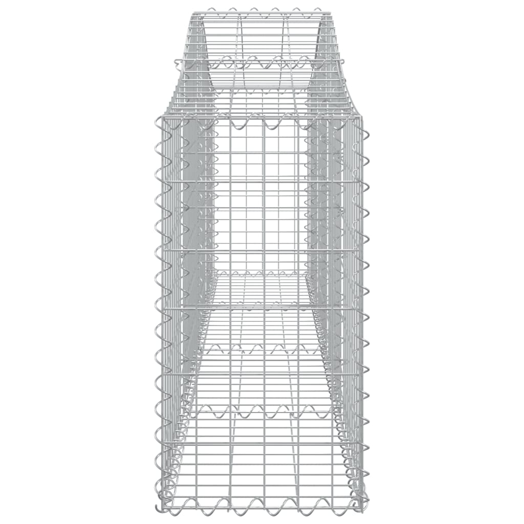 Gabionen mit Hochbogen 50 Stk. 200x30x60/80 cm Verzinktes Eisen