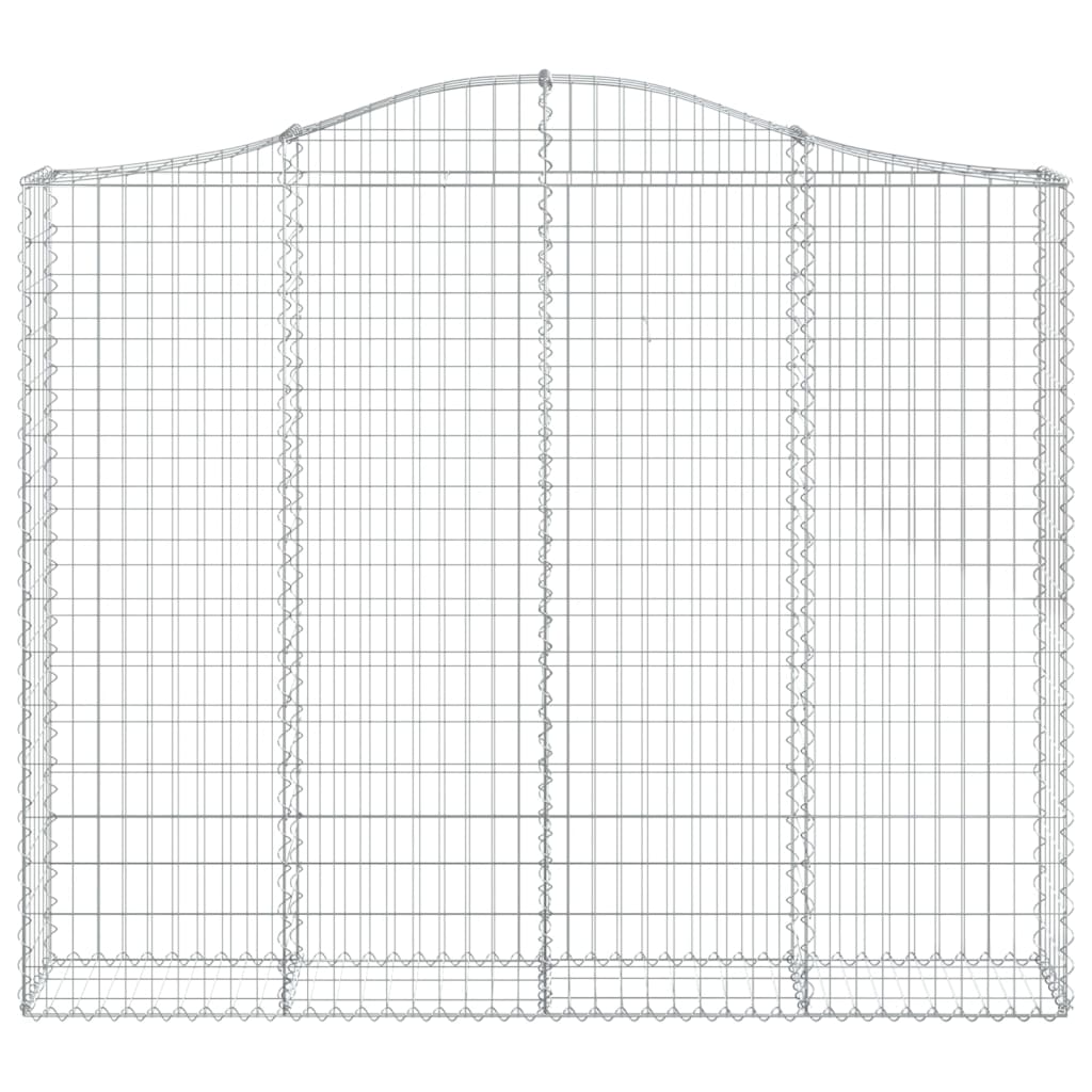 Gabionen mit Hochbogen 7 Stk. 200x30x160/180cm Verzinktes Eisen