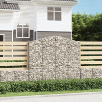 Thumbnail for Gabionen mit Hochbogen 2 Stk. 200x30x180/200cm Verzinktes Eisen