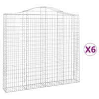 Thumbnail for Gabionen mit Hochbogen 6 Stk. 200x30x180/200cm Verzinktes Eisen