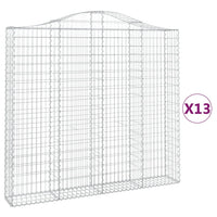 Thumbnail for Gabionen mit Hochbogen 13Stk. 200x30x180/200cm Verzinktes Eisen